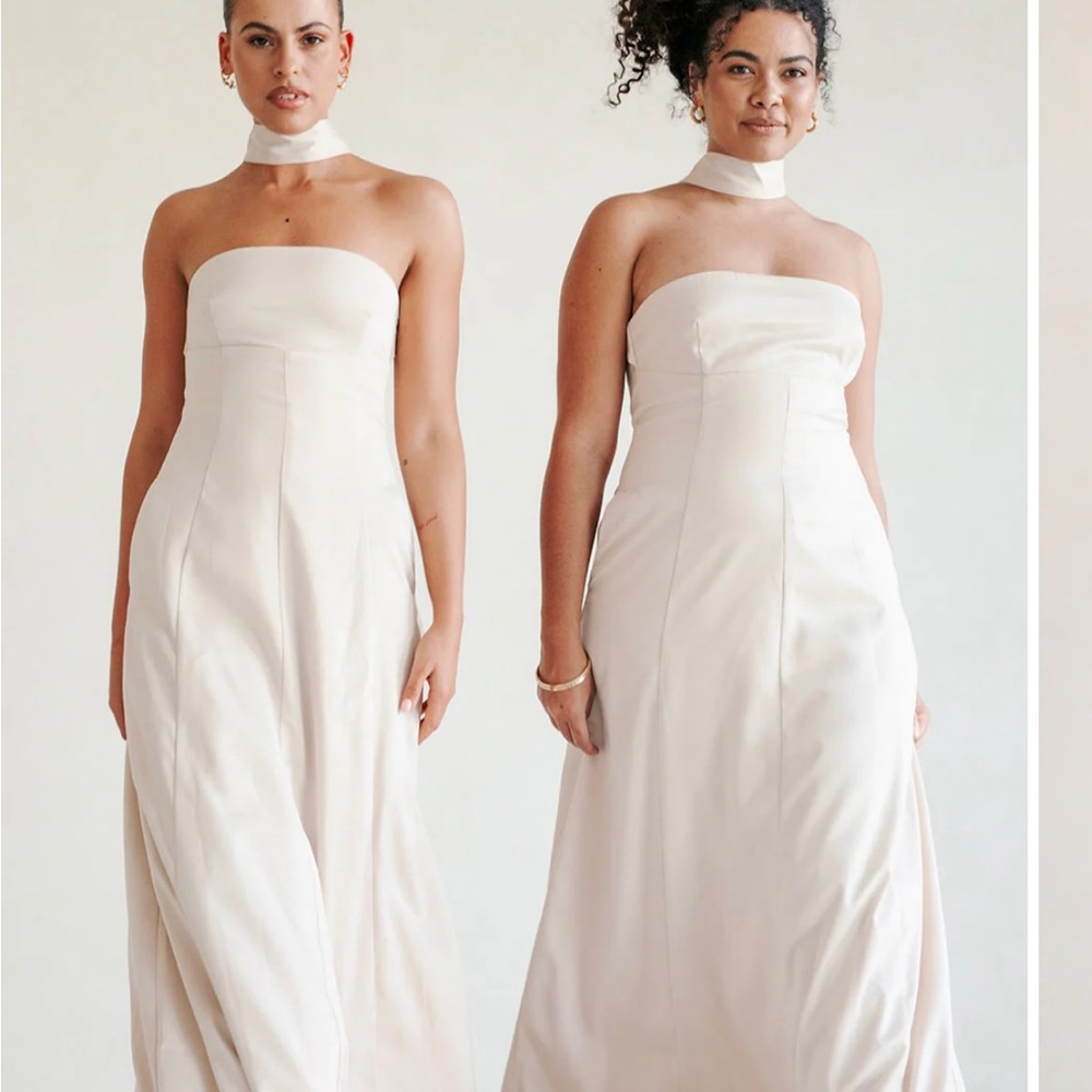 Sabo Skirt Cream Strapless Maxi Dress
